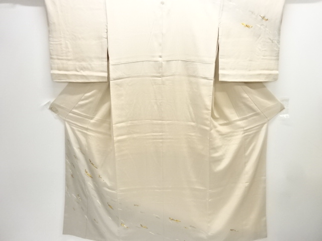 JAPANESE KIMONO / HOMONGI / SILK / KINSAI / FLOWERS / SINGLE CREST